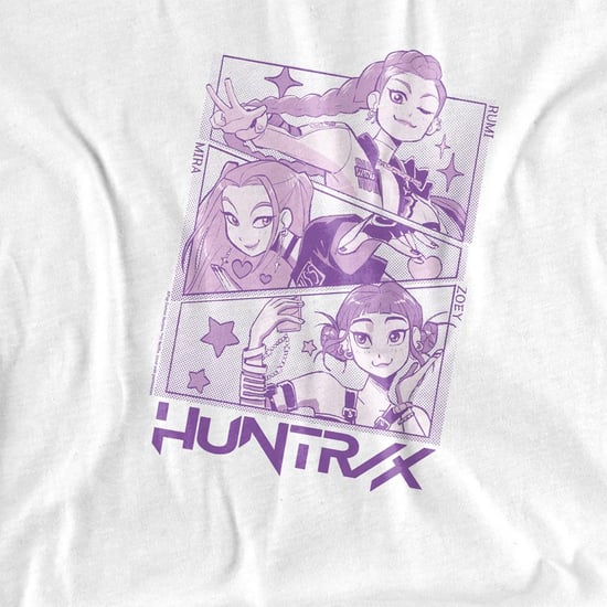 K-Pop Demon Hunters Childrens/Kids Huntr/X Panels T-Shirt (White) - Image 2