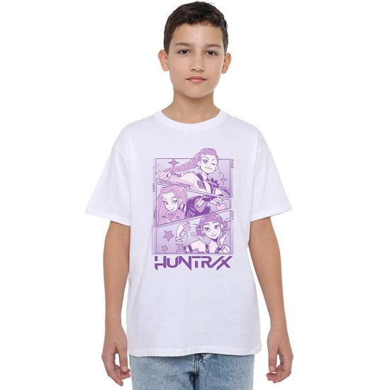 K-Pop Demon Hunters Childrens/Kids Huntr/X Panels T-Shirt (White) - Image 4