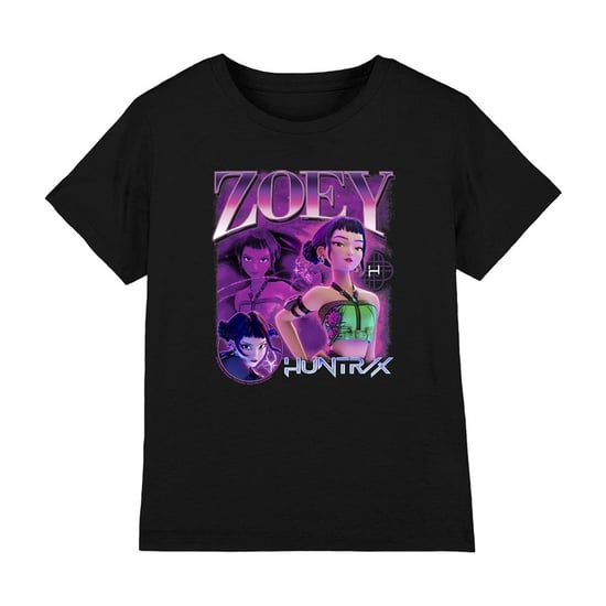 K-Pop Demon Hunters Childrens/Kids Huntr/X Zoey T-Shirt (Black) - Image 1
