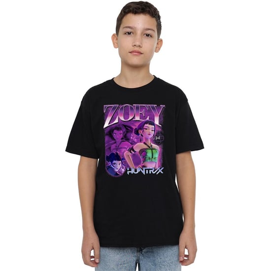 K-Pop Demon Hunters Childrens/Kids Huntr/X Zoey T-Shirt (Black) - Image 5