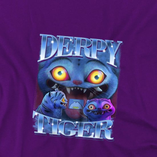 K-Pop Demon Hunters Barn Derpy Tiger T-shirt (Lila) - Image 2