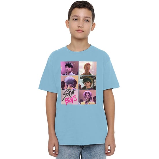 K-Pop Demon Hunters Kinderen Saja Jongens Ruit T-Shirt (Lichtblauw) - Image 5