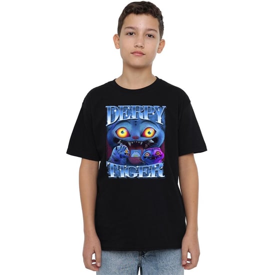 K-Pop Demon Hunters Barn Derpy Tiger T-shirt (Svart) - Image 4