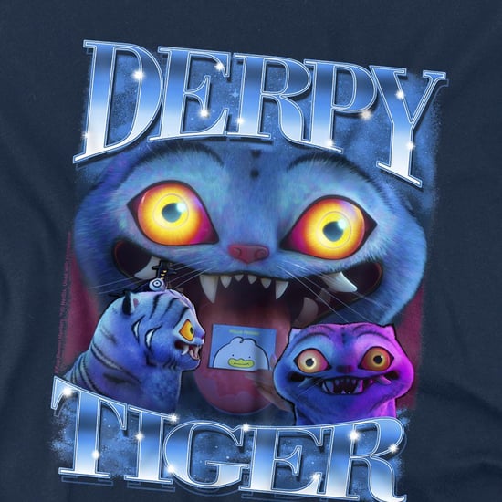 K-Pop Demon Hunters Barn Derpy Tiger T-shirt (Mörkblå) - Image 2