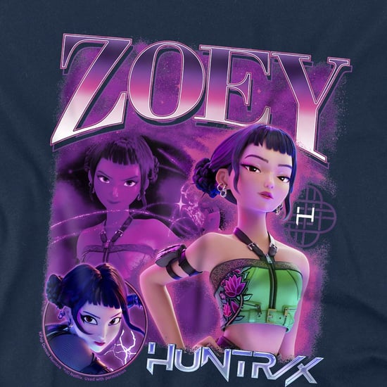 K-Pop Demon Hunters Kinderen/Kinderen Huntr/X Zoey T-Shirt (Marine) - Image 3