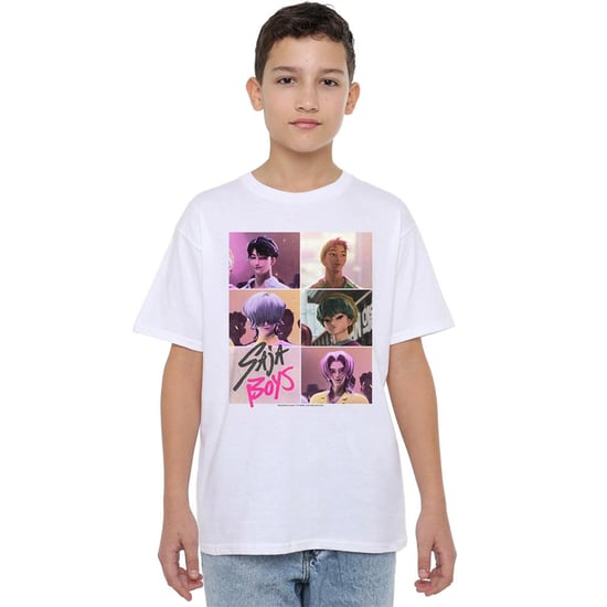 K-Pop Demon Hunters Kinderen Saja Jongens Ruit T-Shirt (Wit) - Image 5