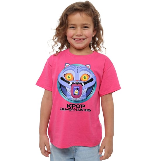 K-Pop Demon Hunters Childrens/Kids Save The Date Derpy Tiger Cartoon T-Shirt (Fuchsia) - Image 5