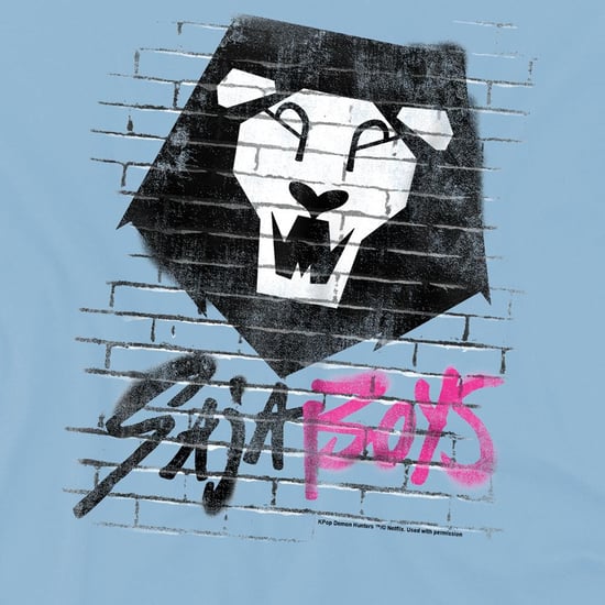 K-Pop Demon Hunters Barn Saja Pojkar Graffiti T-shirt (Himmelblå) - Image 2