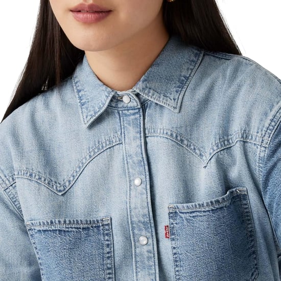 Levis Dam Teodora Denim Lättviktsskjorta (Ljusblå) - Image 3