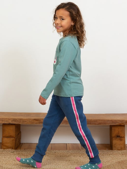 Kite Clothing Side Stripe Joggers Navy - Image 3