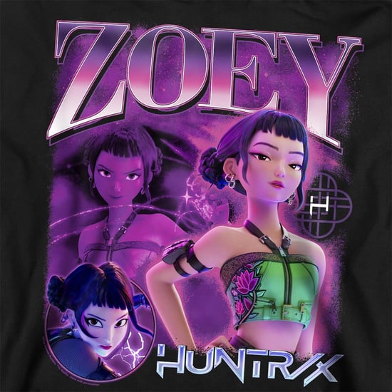 K-Pop Demon Hunters Unisex Adult Huntr/X Zoey Sweatshirt (Black) - Image 3