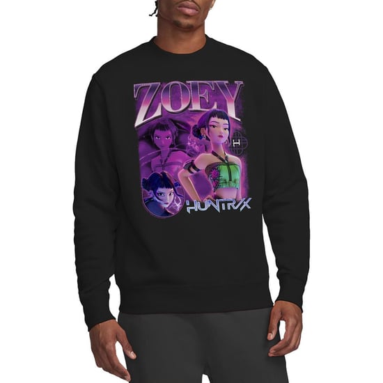 K-Pop Demon Hunters Unisex Adult Huntr/X Zoey Sweatshirt (Black) - Image 5