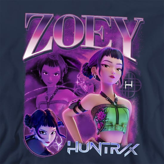 K-Pop Demon Hunters Unisex Adult Huntr/X Zoey Sweatshirt (Navy) - Image 3
