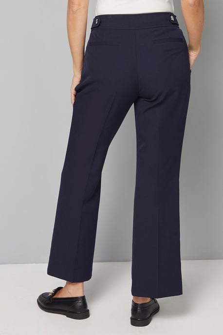 Petite Navy Smart Bootcut Leg Trousers - Image 3