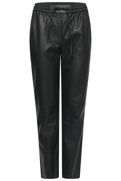 Elle Tessa Drawstring Waist Faux Leather Trousers - Image 1