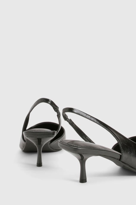 Kitten Heel Slingback Court Shoes - Image 4