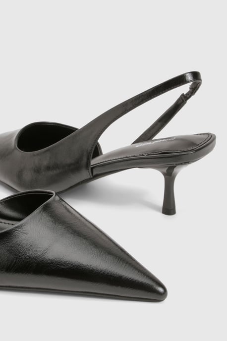 Kitten Heel Slingback Court Shoes - Image 6