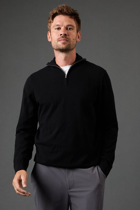 Cotton Rich Half Zip Jumper - Image 4