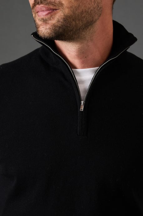 Cotton Rich Half Zip Jumper - Image 5