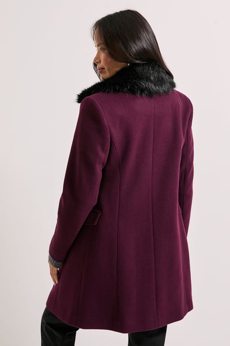 Faux Fur Collar Dolly Coat - Image 3