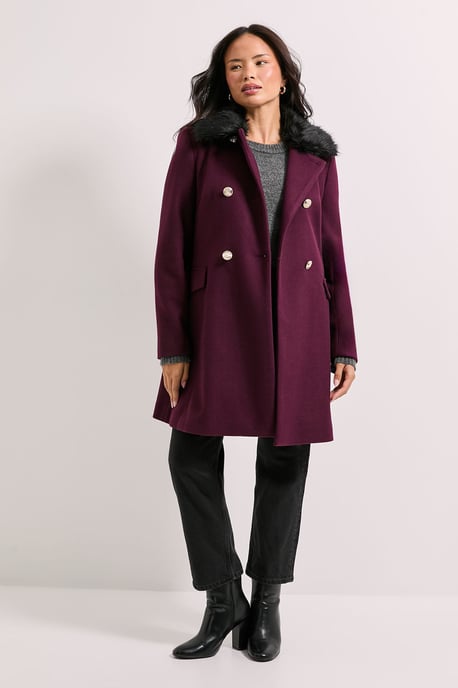 Faux Fur Collar Dolly Coat - Image 4