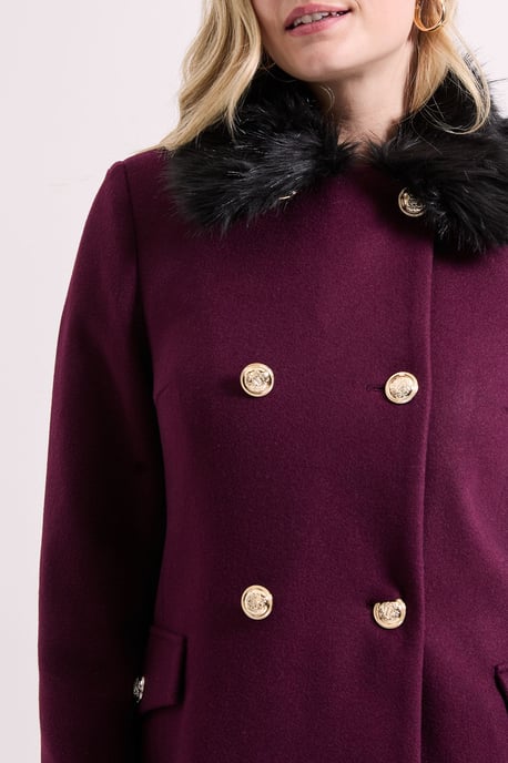 Faux Fur Collar Dolly Coat - Image 5
