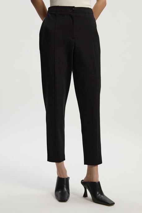Ponte And Pu Mix Tailored Slim Leg Trouser - Image 2