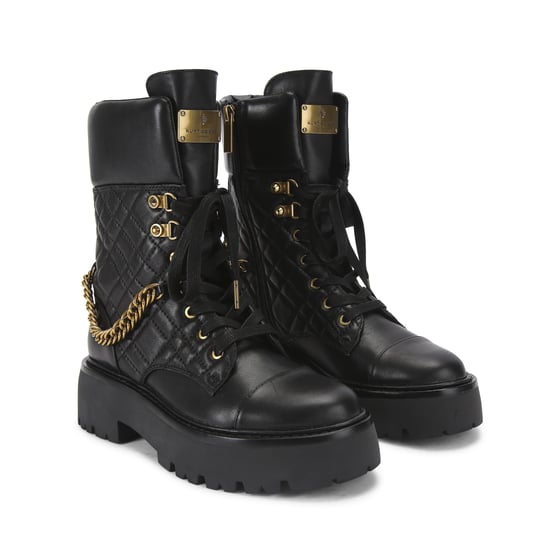Kurt Geiger London Leather Brixton Cuff Lace Up Boots - Image 4