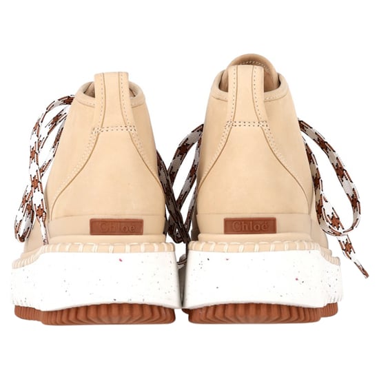 Chloé Lilli Nubuck Platform Ankle Boots in Beige Sheepskin - Image 5