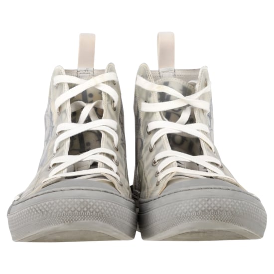 Dior B23 League High-Top Sneakers in White Canvas - Image 2