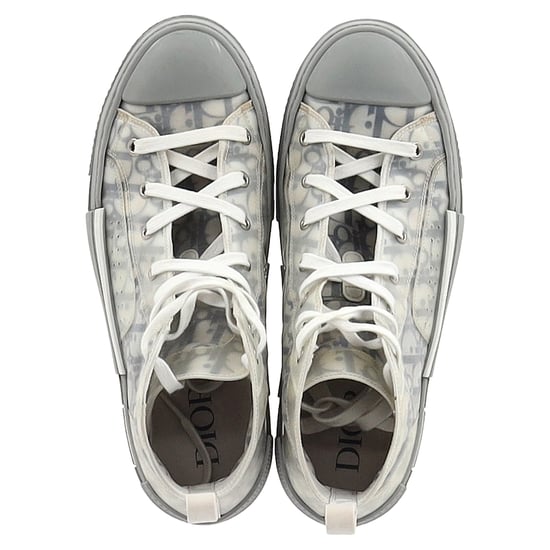 Dior B23 League High-Top Sneakers in White Canvas - Image 3