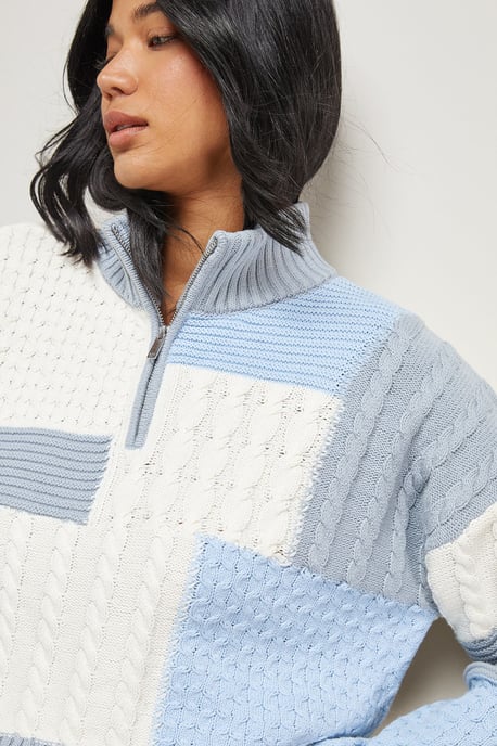 Patchwork Crop Cable Jumper - Image 4