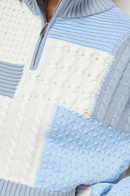 Patchwork Crop Cable Jumper - Image 5