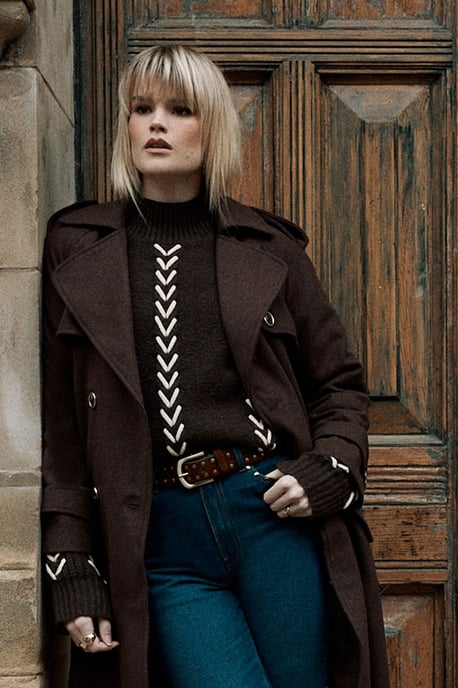 Whipstitch Detail Oversized Jumper - Image 1