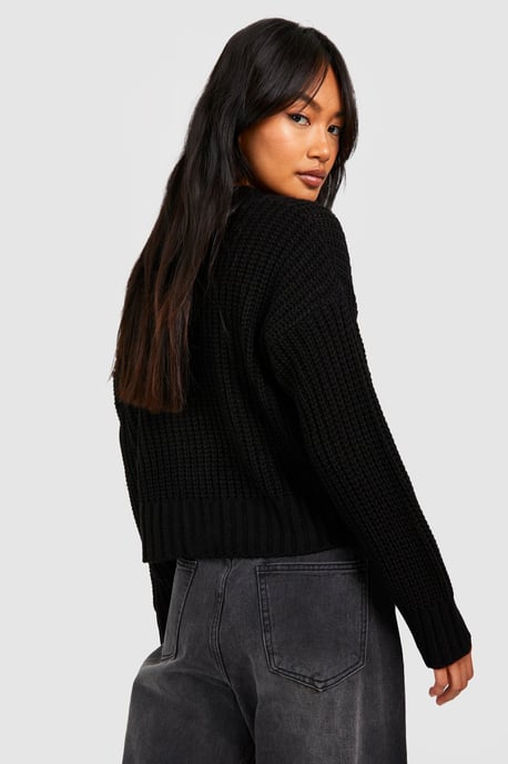 Button Through Crop Cardigan - Image 2