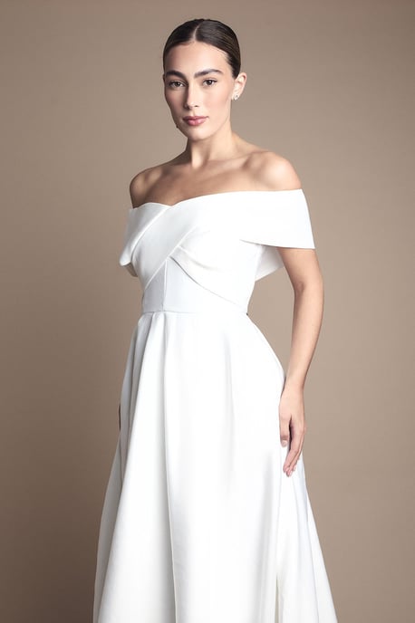Bardot Origami Satin Wedding Dress - Image 2