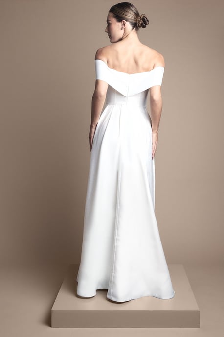 Bardot Origami Satin Wedding Dress - Image 3