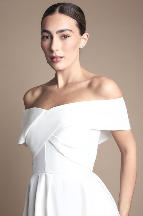 Bardot Origami Satin Wedding Dress - Image 4