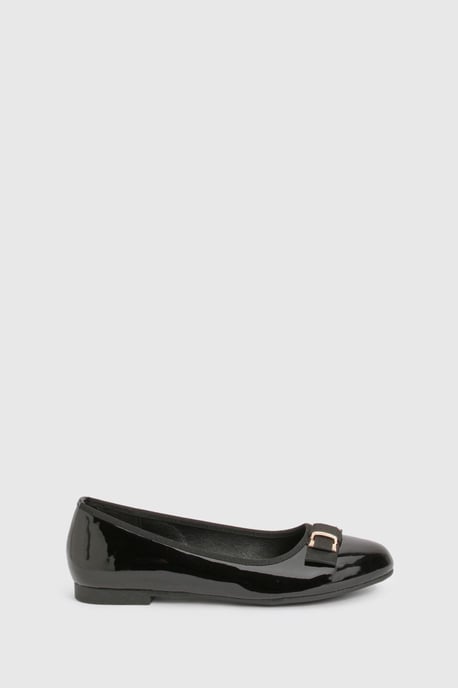 Gold Bow Detail Ballet Flats - Image 2