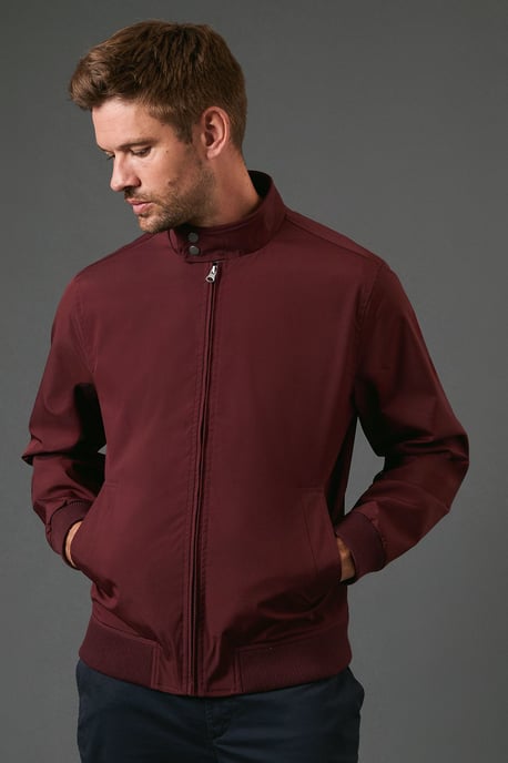 Burgundy Classic Harrington Jacket - Image 1