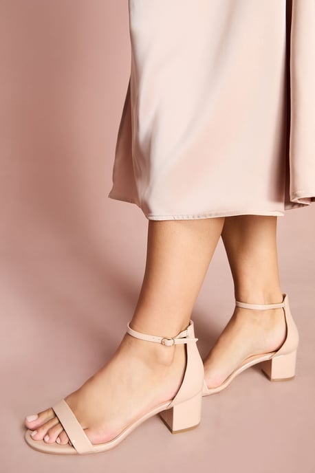 Wide Fit Thelma Faux Leather Medium Block Heel Sandals - Image 3