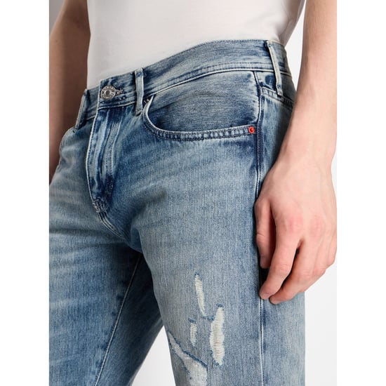 Men's Armani Exchange J13 Slim-Fit Jeans in Indigo - Image 3
