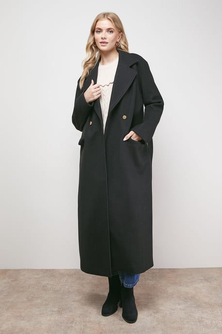 Tie Belt Detail Midi Coat - Image 4