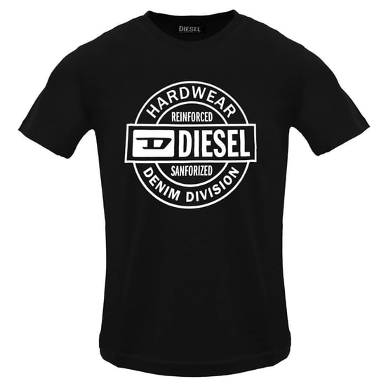 Diesel Circle Hardware Logo Zwart Kaviaar T-shirt - Image 1