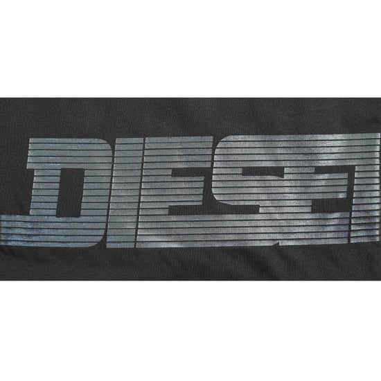 Diesel Monotone Logo Zwart Kaviaar T-shirt - Image 3