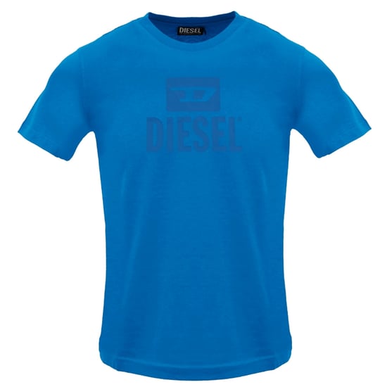 Diesel Monotone Logo Blauw Saffier T-shirt - Image 1