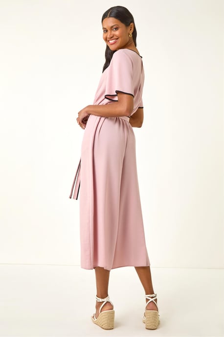 Tie Waist Wide Leg Jumpsuit - Image 3