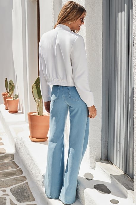 Light Wash Palazzo Jeans - Image 4