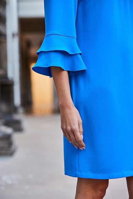 Petite Azure Blue Ring Detail Shift Dress - Image 5