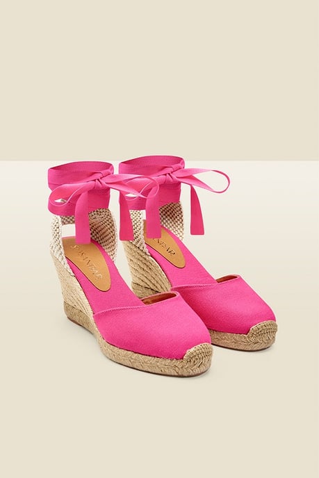 Perla Hot Pink Valenciana Wedge Espadrille - Image 2